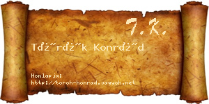 Török Konrád névjegykártya