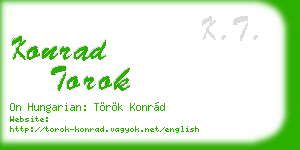 konrad torok business card